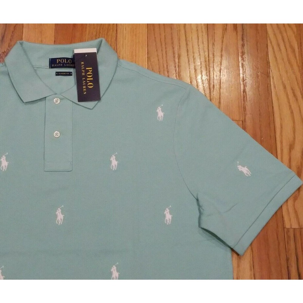 Ralph Lauren Men's Allover Pony Classic Fit Shirt - Picture 4 of 6